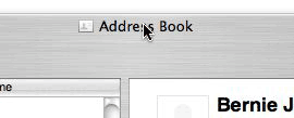 Address Book Window Title
