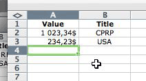 Cell formatting in Excel 2008