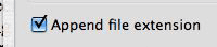 Append file extension