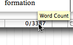 Live word count in Word's status bar