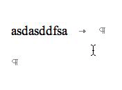 Invisible chars in Word 2004