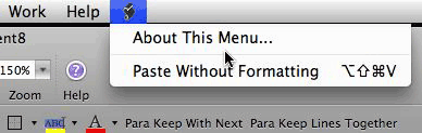 Script menu in Word 2008