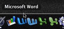 Word icons in Dock