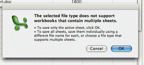 Does not support multiple sheets