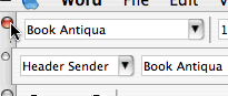 Two different types of toolbars in Word